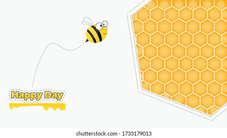 vector illustration of a honeycomb