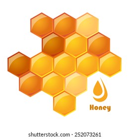 vector illustration of honeycomb