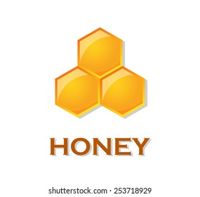 vector illustration of honeycomb