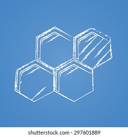 vector illustration of honeycomb