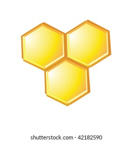 vector illustration of honeycomb