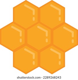 Vector illustration of a honeycomb. Bees and beekeeping.