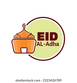 Vector illustration in honor of the Eid Al Adha. Poster, banner, logo, icon, print 