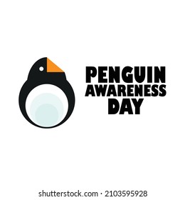 Vector illustration in honor of Penguin Awareness Day