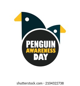 Vector illustration in honor of Penguin Awareness Day