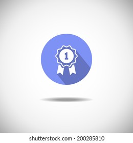 Vector illustration honors.  Award, sign, win, symbol, achievement, badge