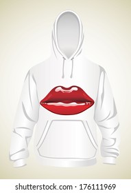 Vector illustration of hoodie.