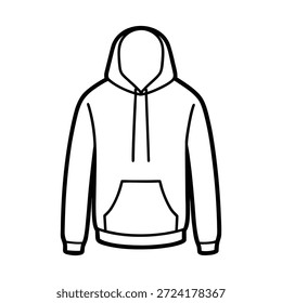 Ilustración vectorial de una sudadera con capucha