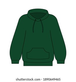Vector illustration of a hoodie, perfect for icons or use for clothing and fashion businesses