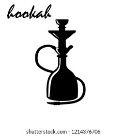 vector illustration hookah silhouette