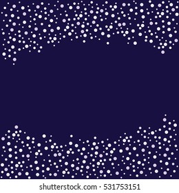 vector illustration of horizontal banner with snowflakes and frozen water streams for winter symmetrical designs on dark background