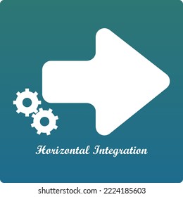 Vector Illustration Of Horizontal Integration in an Infographic template