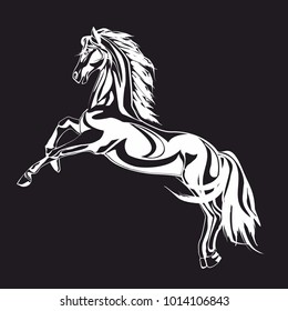 vector illustration of horse  
