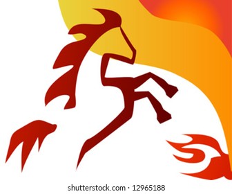 Vector illustration of a horse