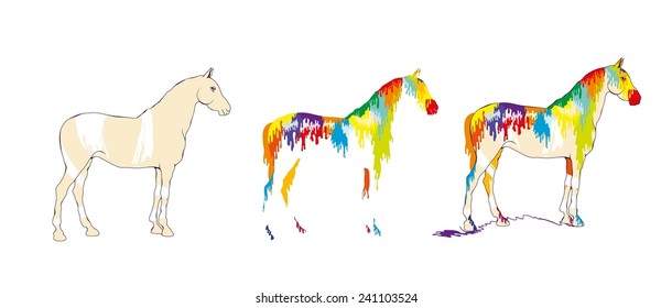vector illustration of horse