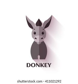 Vector illustration of horse in cartoon style.