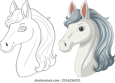 Vector illustration of a horse head