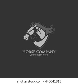 Vector illustration of a horse head. flat style