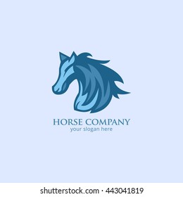 Vector illustration of a horse head. flat style