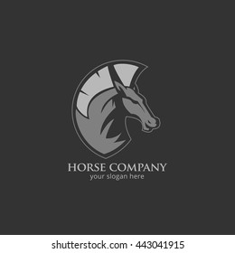 Vector illustration of a horse head. flat style