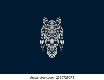 Vector illustration of Horse Head Logo Design