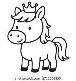 Ilustração vetorial de um cavalo isolado sobre fundo branco
