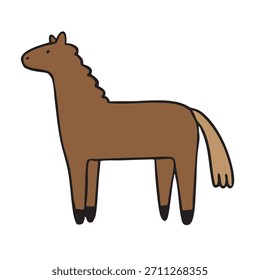 Vector illustration of a horse isolated on white background