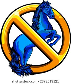 vector illustration of horse on white background