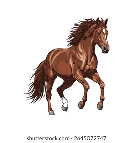 vector illustration of a horse on a white background