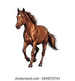ilustração vetorial de um cavalo sobre um fundo branco
