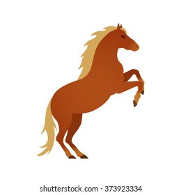 Vector illustration of horse on white background.