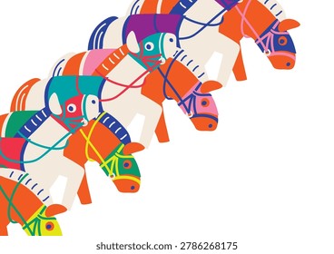 Vector illustration of a horse racing starting gate.
