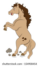 Vector illustration of horse rearing up.