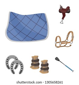 Vector illustration of horseback and equestrian icon. Set of horseback and horse  stock vector illustration.