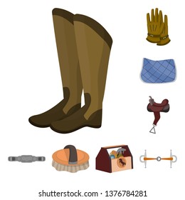 Vector illustration of horseback and equestrian icon. Collection of horseback and horse  stock vector illustration.