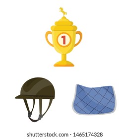 Vector illustration of horseback and equestrian logo. Collection of horseback and horse stock vector illustration.