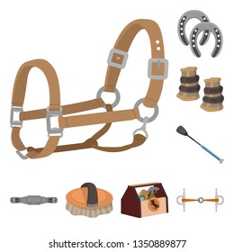 Vector illustration of horseback and equestrian sign. Collection of horseback and horse  vector icon for stock.