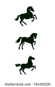 Vector illustration of Horses 1