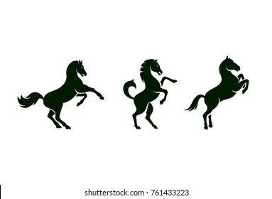 Vector illustration of Horses 4