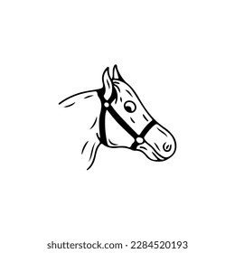 vector illustration of a horse's head