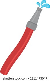 Vector illustration of a hose with water drops