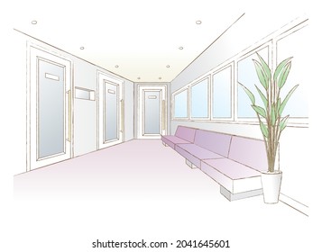 Vector illustration of the hospital.