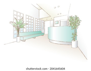 Vektorgrafik des Krankenhauses.
