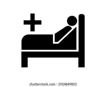 Vector Illustration Of Hospital Bed Icon On White Background