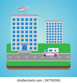Vector illustration hospital building