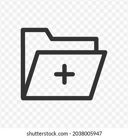 Vector illustration of hospital documents icon in dark color and transparent background(png).
