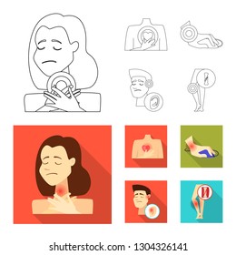 Vector illustration of hospital and rendering icon. Collection of hospital and help stock vector illustration.