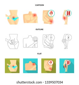 Vector illustration of hospital and rendering icon. Set of hospital and help stock vector illustration.