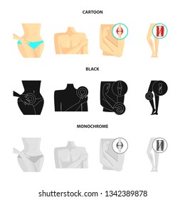 Vector illustration of hospital and rendering icon. Set of hospital and help vector icon for stock.
