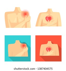 Vector illustration of hospital and rendering icon. Set of hospital and help vector icon for stock.